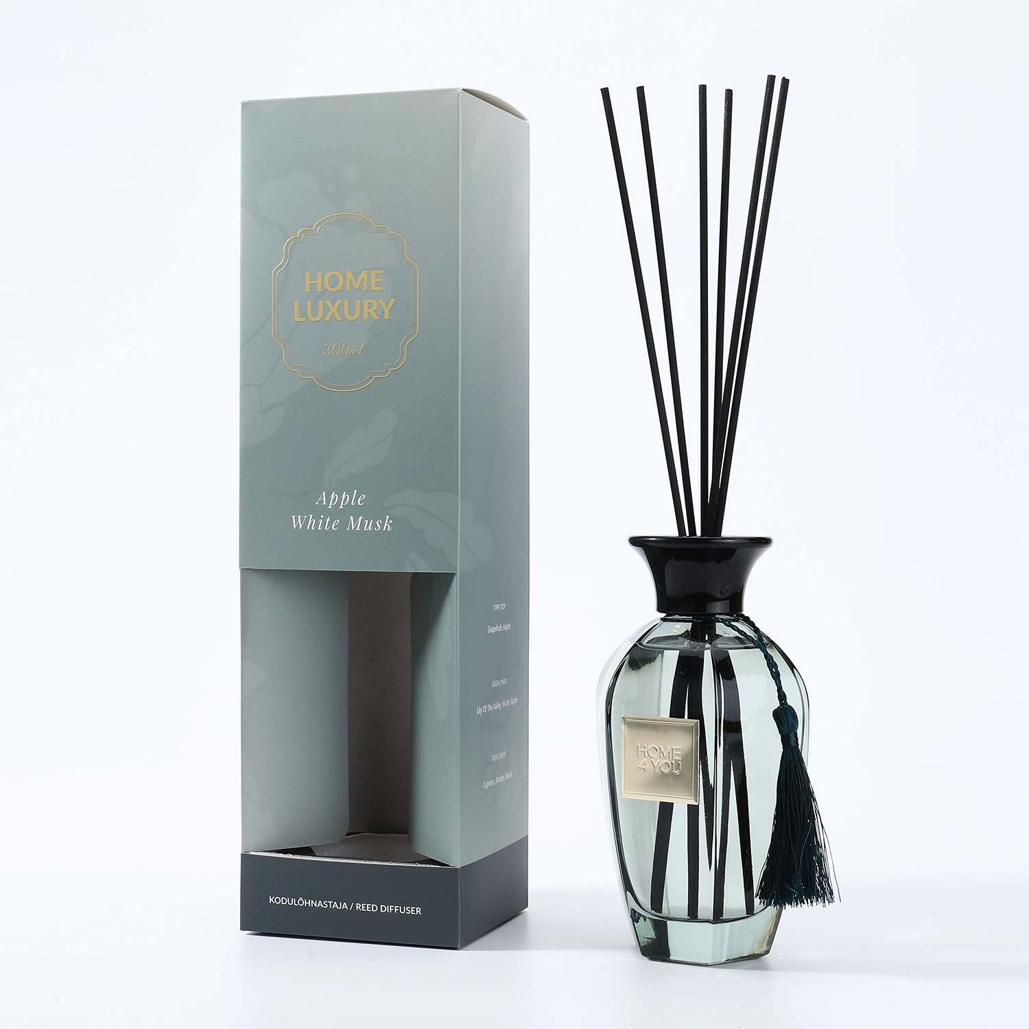 Namų kvapų difuzorius „Apple White Musk“, 300 ml