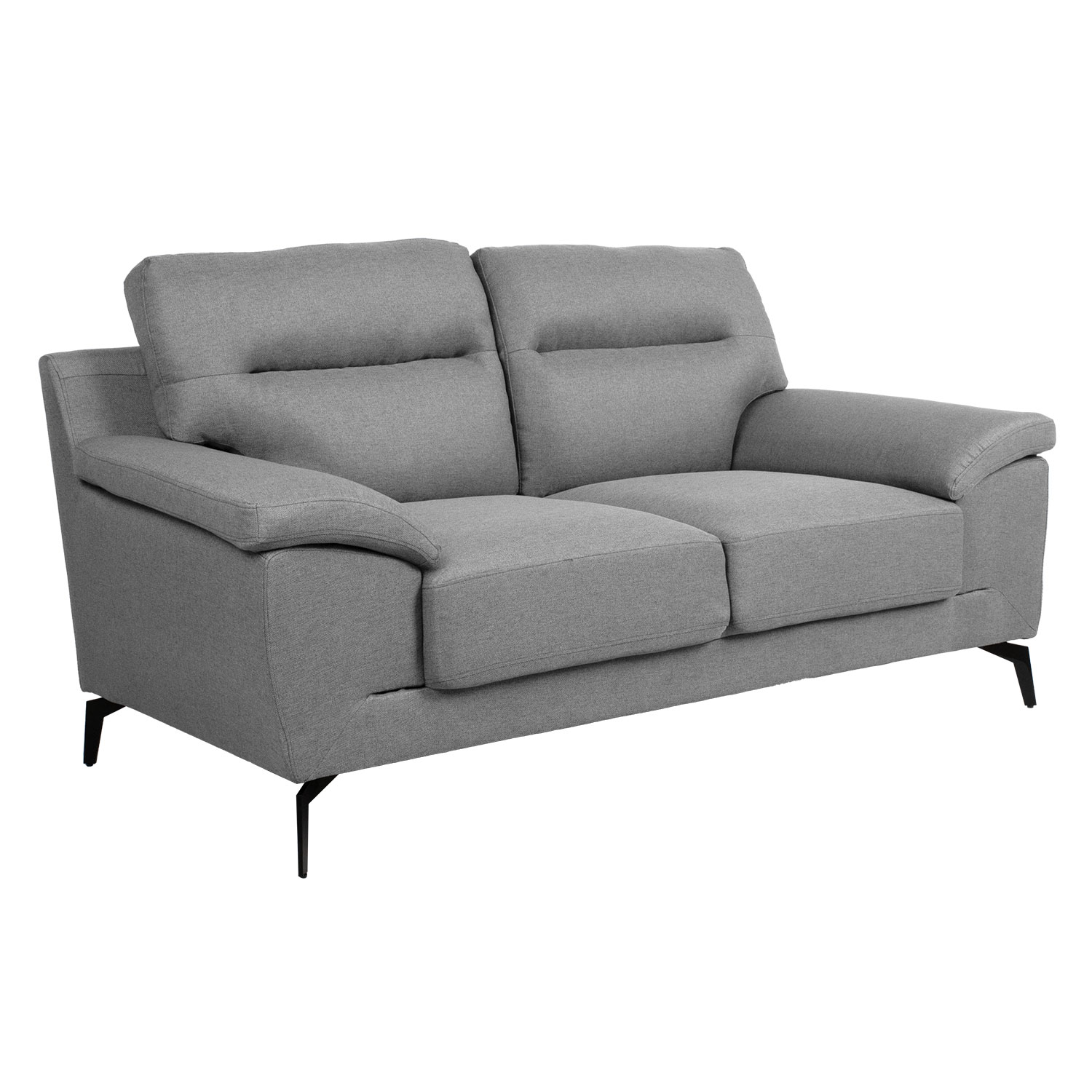 Sofa dvivietė, pilka, 168 × 83 × 92 cm