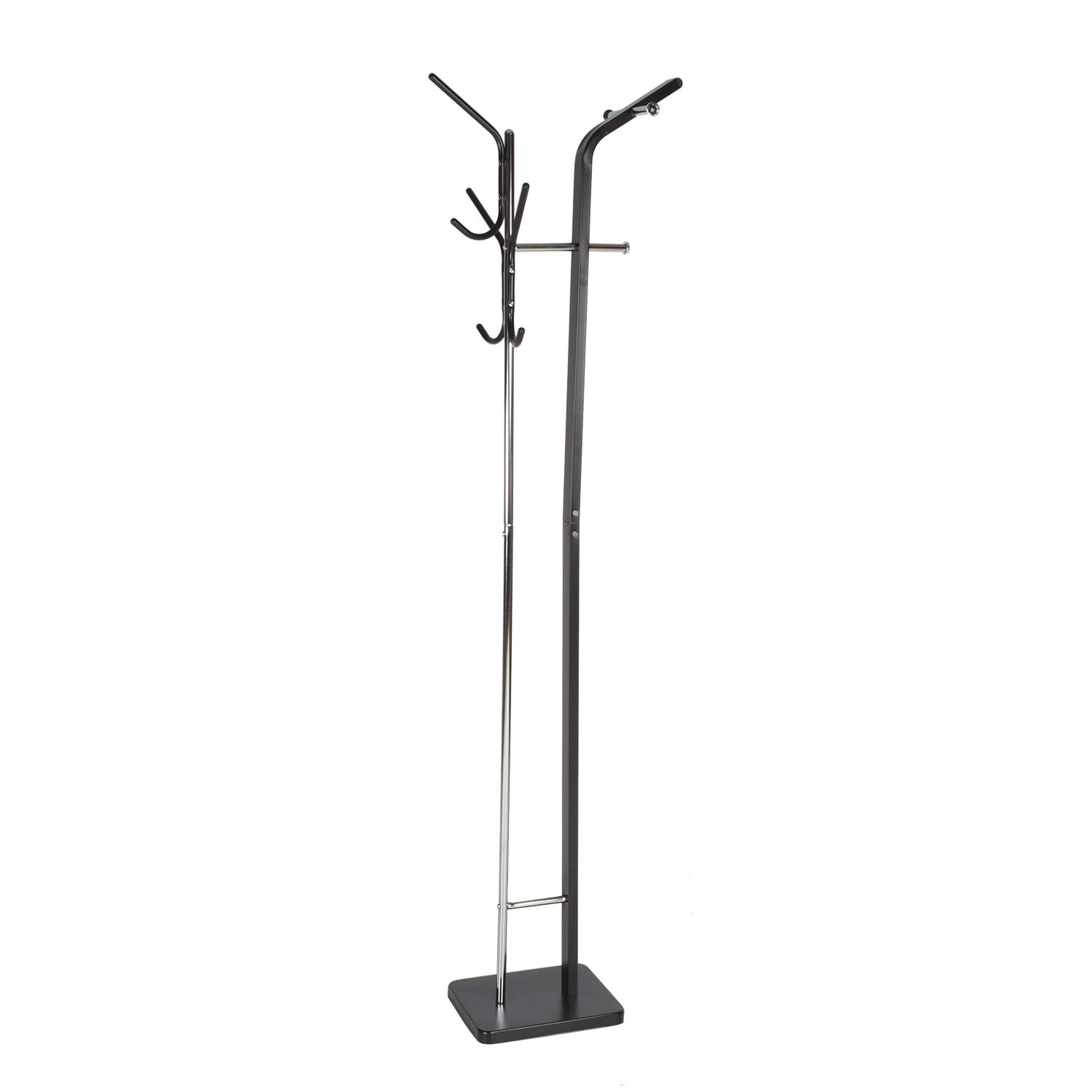 Pastatoma kabykla, juoda/chromo, 47 × 30 × 180 cm