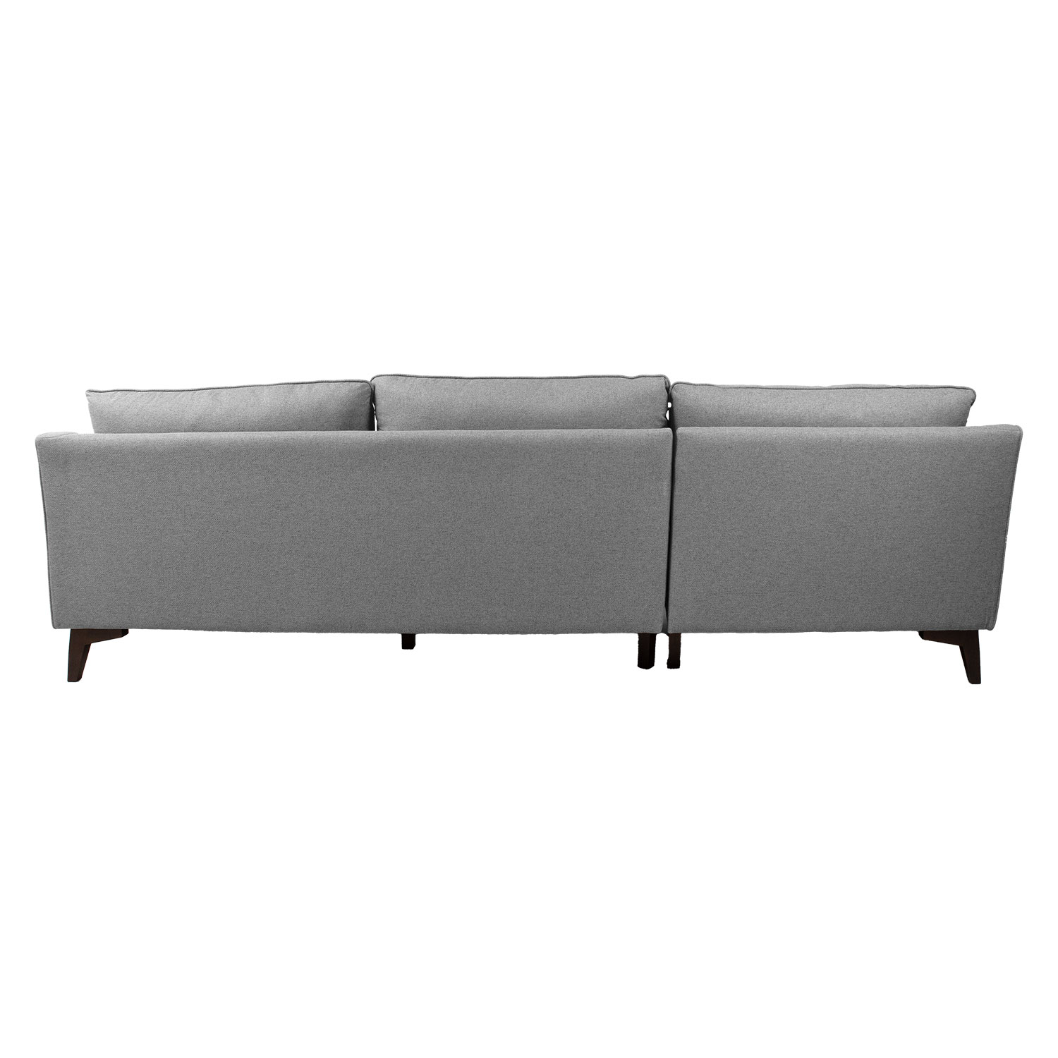Kampinė sofa, kairinė, pilka, 286 × 160/90 × 86 cm 3