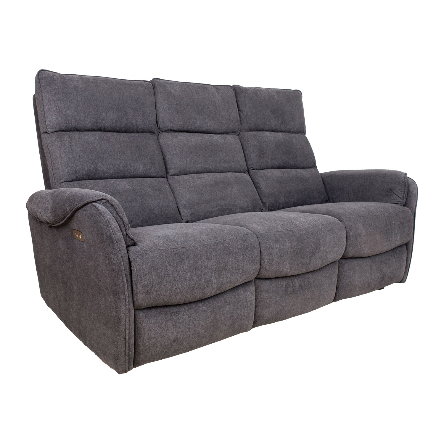 Sofa BOWERS, 3 vietų elektrinė, melsvai pilka, 187 × 98 × 109 cm