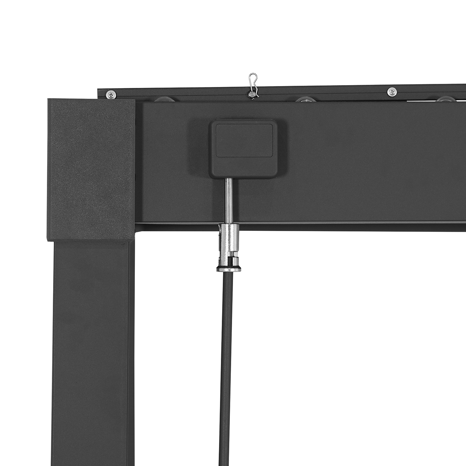 Sodo pavėsinė MIRADOR-80 su reguliuojamu lameliniu stogu, tamsiai pilka, 298,5 × 298,5 × 240 cm 3