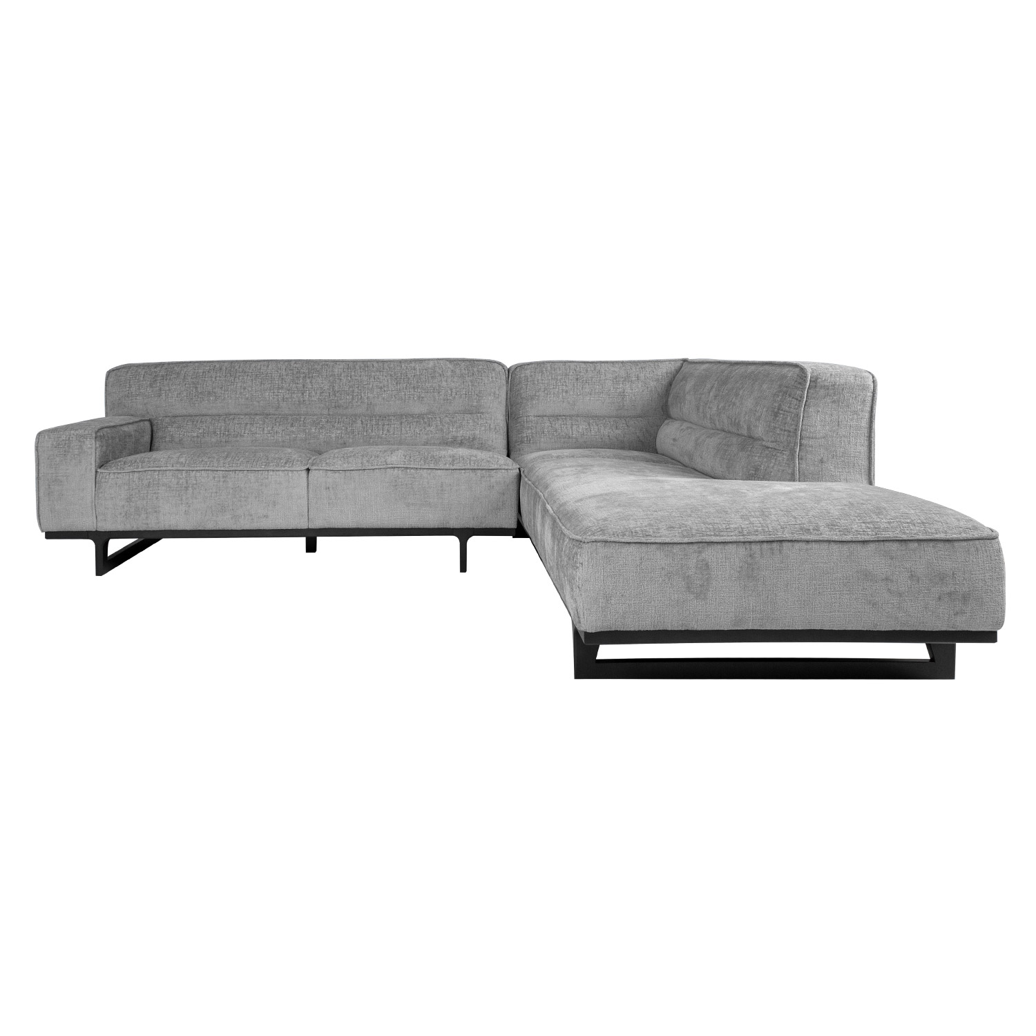 Kampinė sofa, dešininė, pilka, 272 × 95/240 × 79 cm 2