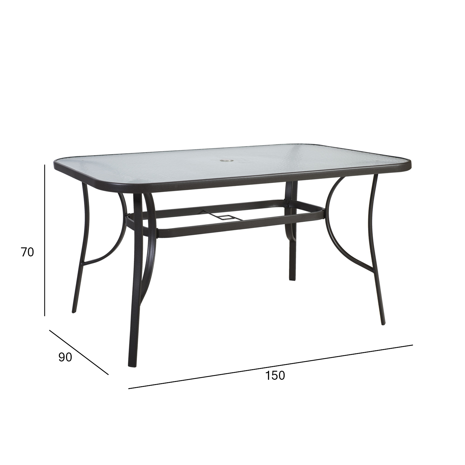 Lauko stalas, 150 x 90 x 70 cm