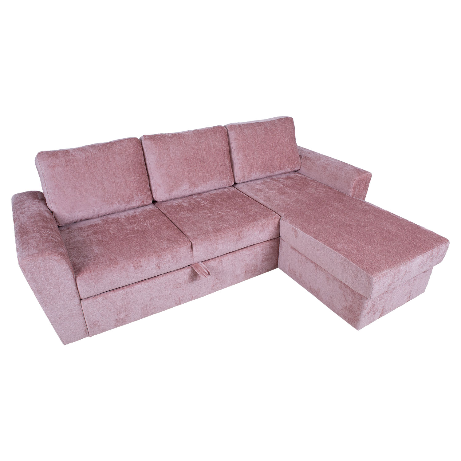 Kampinė sofa-lova INGMAR, rožinė, 242 × 168/92 × 92 cm 3