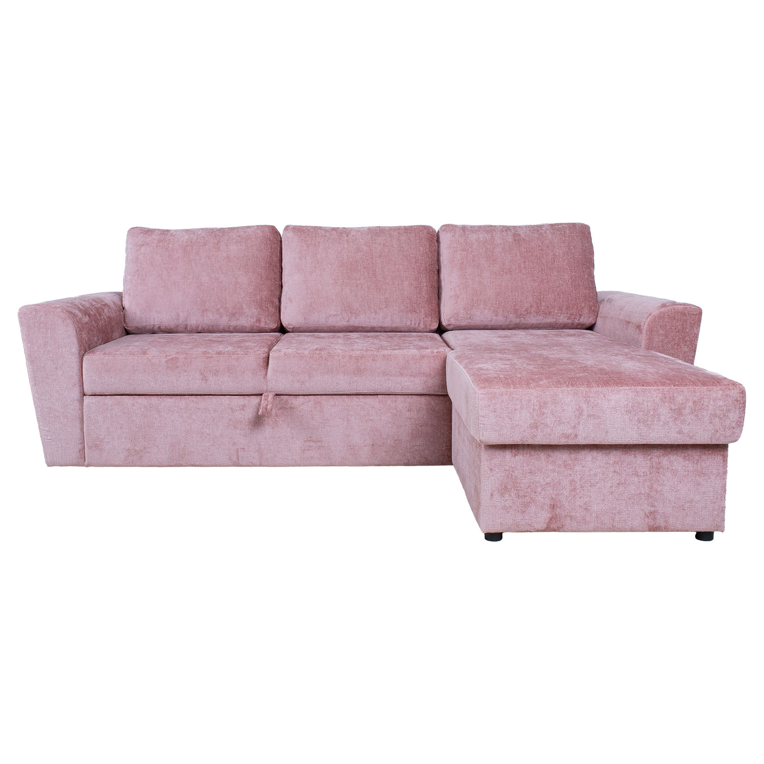 Kampinė sofa-lova INGMAR, rožinė, 242 × 168/92 × 92 cm 2