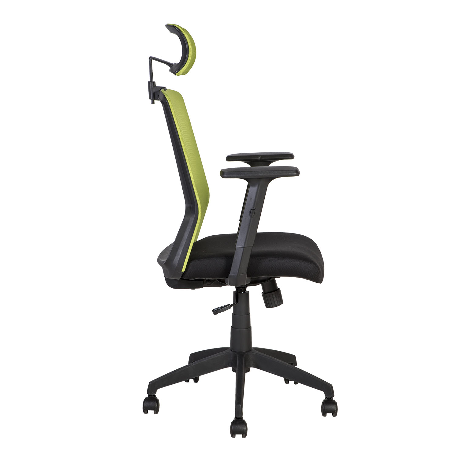 Biuro kėdė su palenkimo mechanizmu, juoda ir žalia, 62 × 53 × 107–114,5 cm