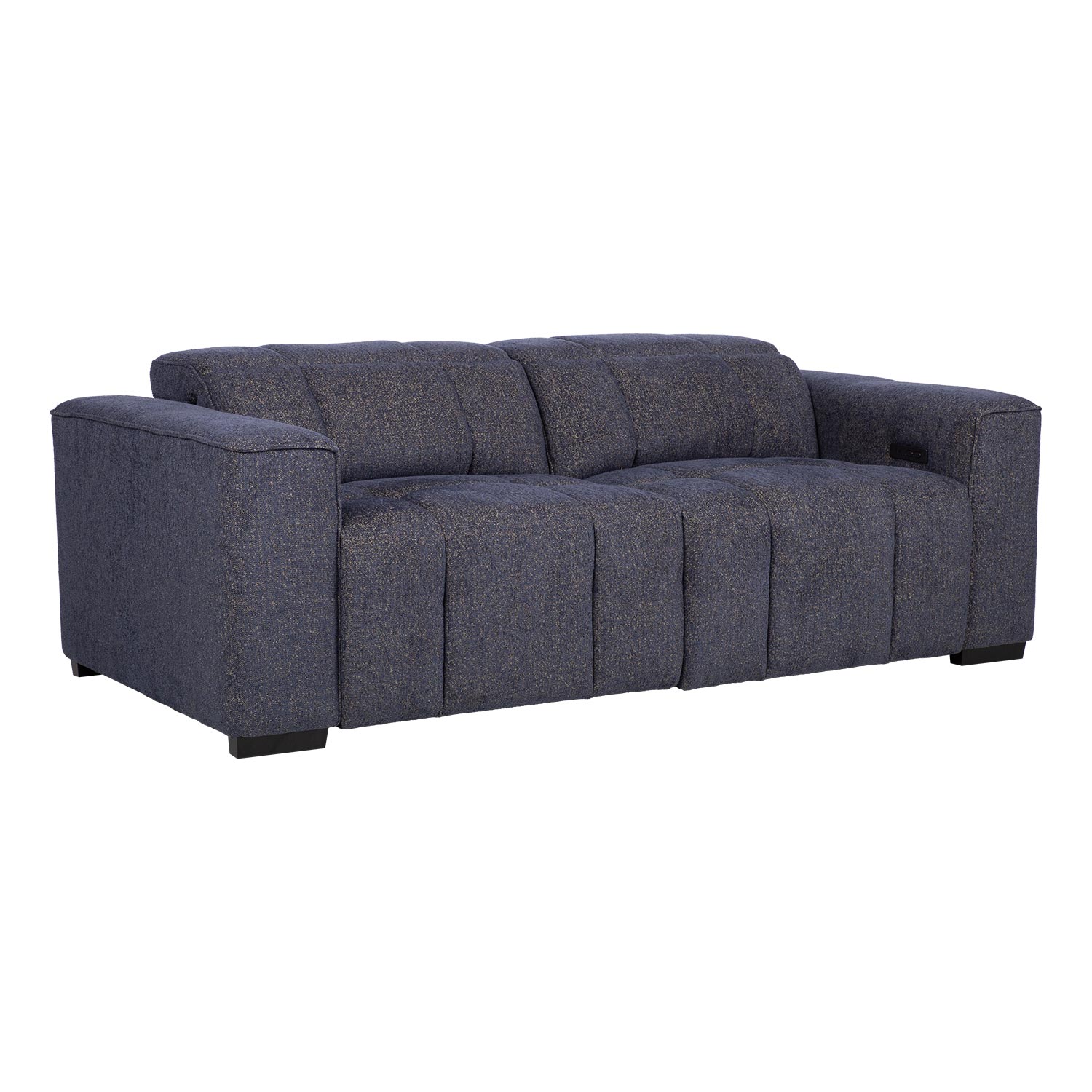 Dvivietė elektrinė sofa , tamsiai mėlyna, 214 × 103 × A 73/97 cm