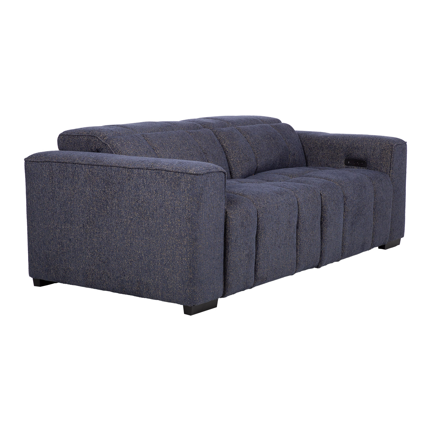 Dvivietė elektrinė sofa , tamsiai mėlyna, 214 × 103 × A 73/97 cm 3