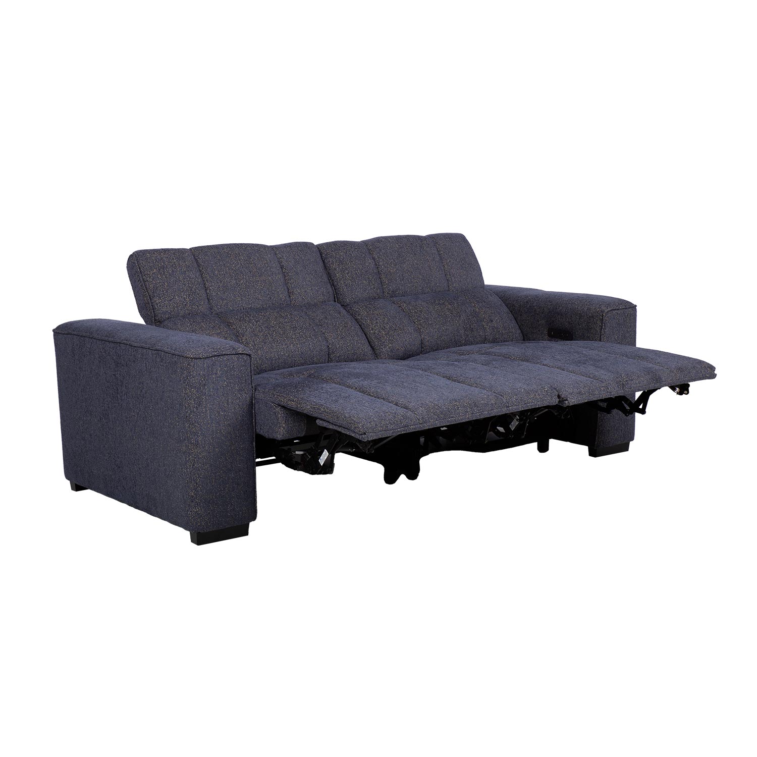 Dvivietė elektrinė sofa , tamsiai mėlyna, 214 × 103 × A 73/97 cm