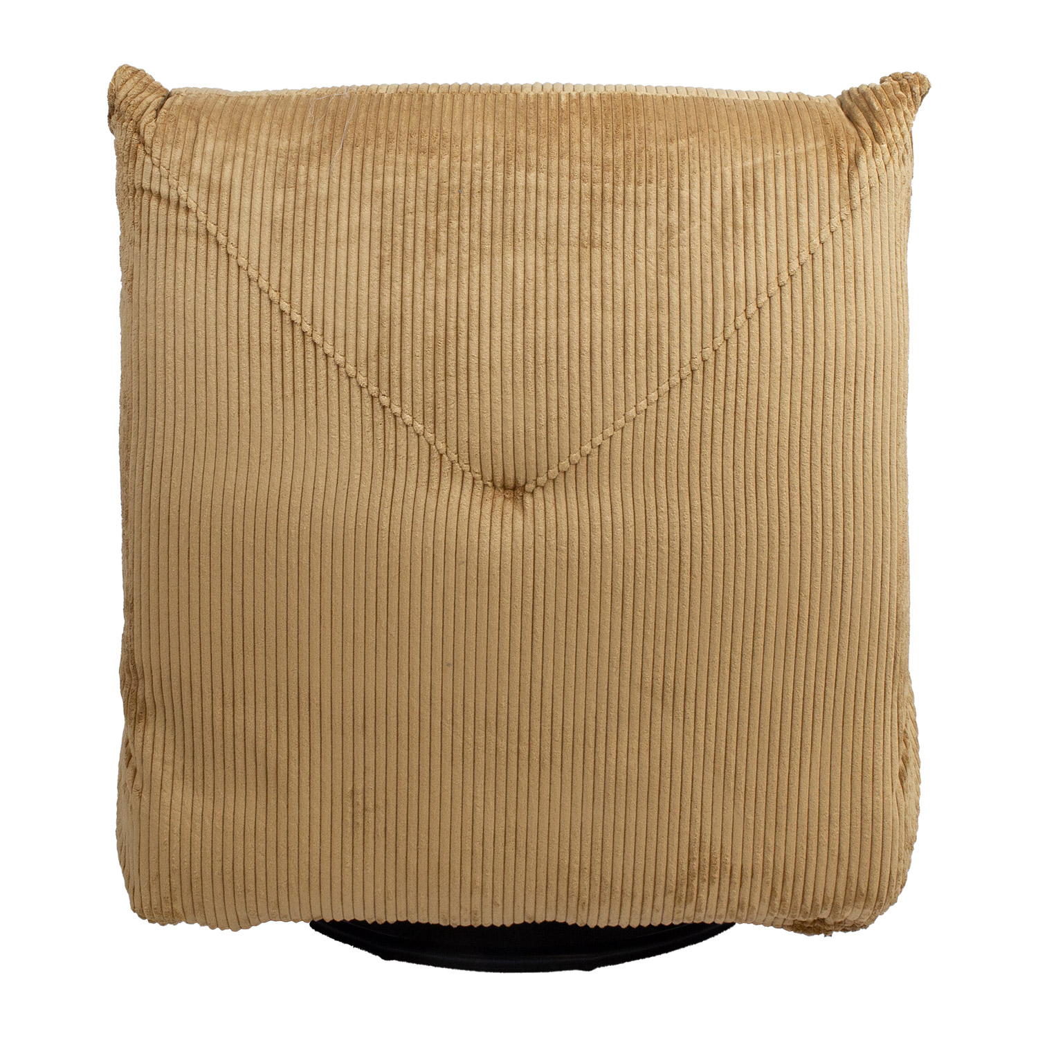 Supamoji poilsio kėdė su rankiniu atlošimu ir 360° pasukamu pagrindu, imbiero geltonos spalvos, 80 × 95 × 90 cm 3
