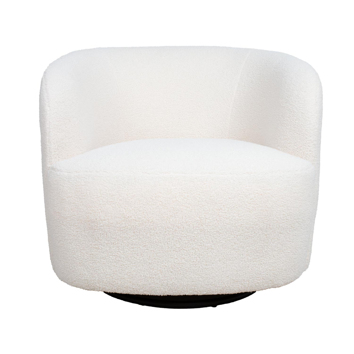 Fotelis, 360° besisukantis, baltas, 84 × 82 × 75 cm