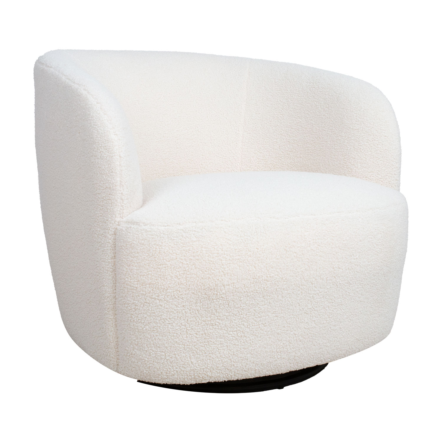 Fotelis, 360° besisukantis, baltas, 84 × 82 × 75 cm