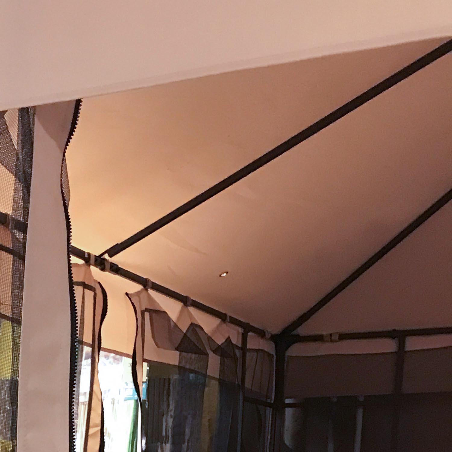 Pavėsinės stogas, smėlinis, 3 × 3 m