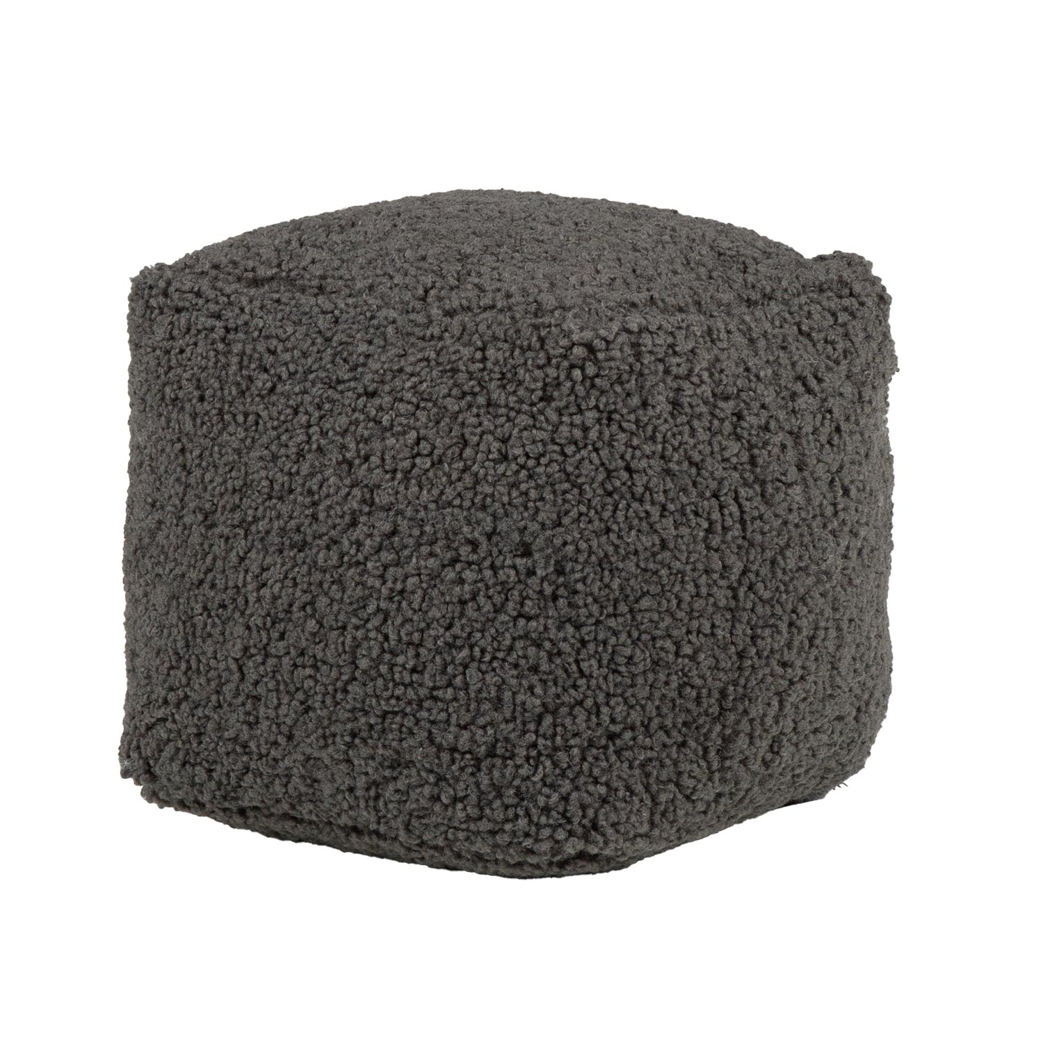 Dekoratyvinė pagalvėlė, kubo formos, pilka, 25 × 25 × 25 cm