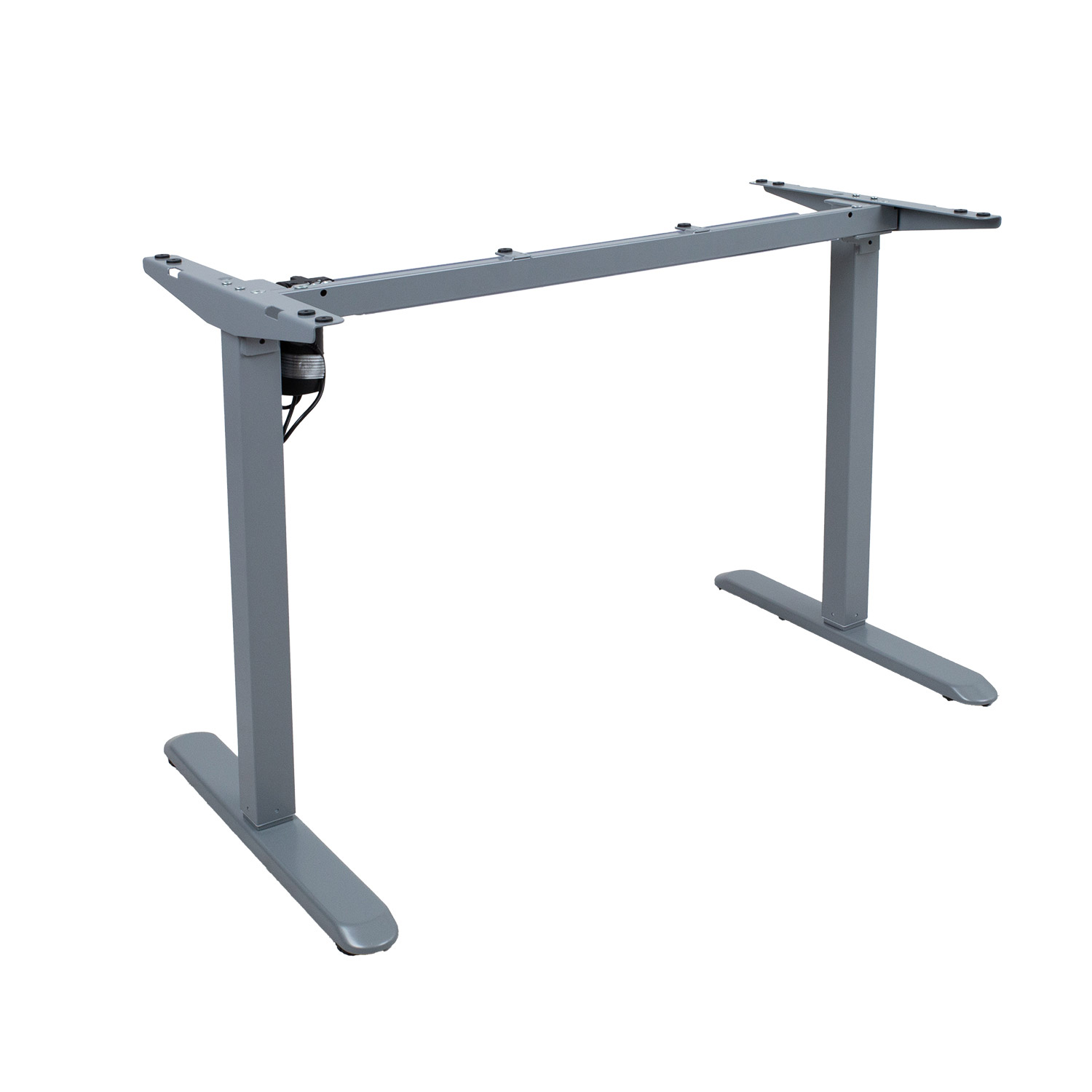 Reguliuojamo aukščio stalas ERGO LIGHT, 1 variklio, ąžuolo/sidabriškai pilkas, 120 × 60 × 73–118 cm 3