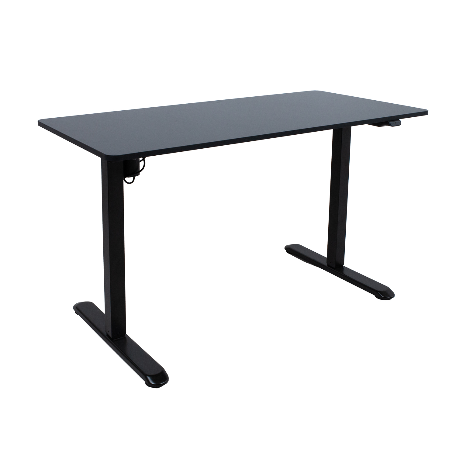 Reguliuojamo aukščio stalas su 1 varikliu, juodas, 120 × 60 × 73–118 cm
