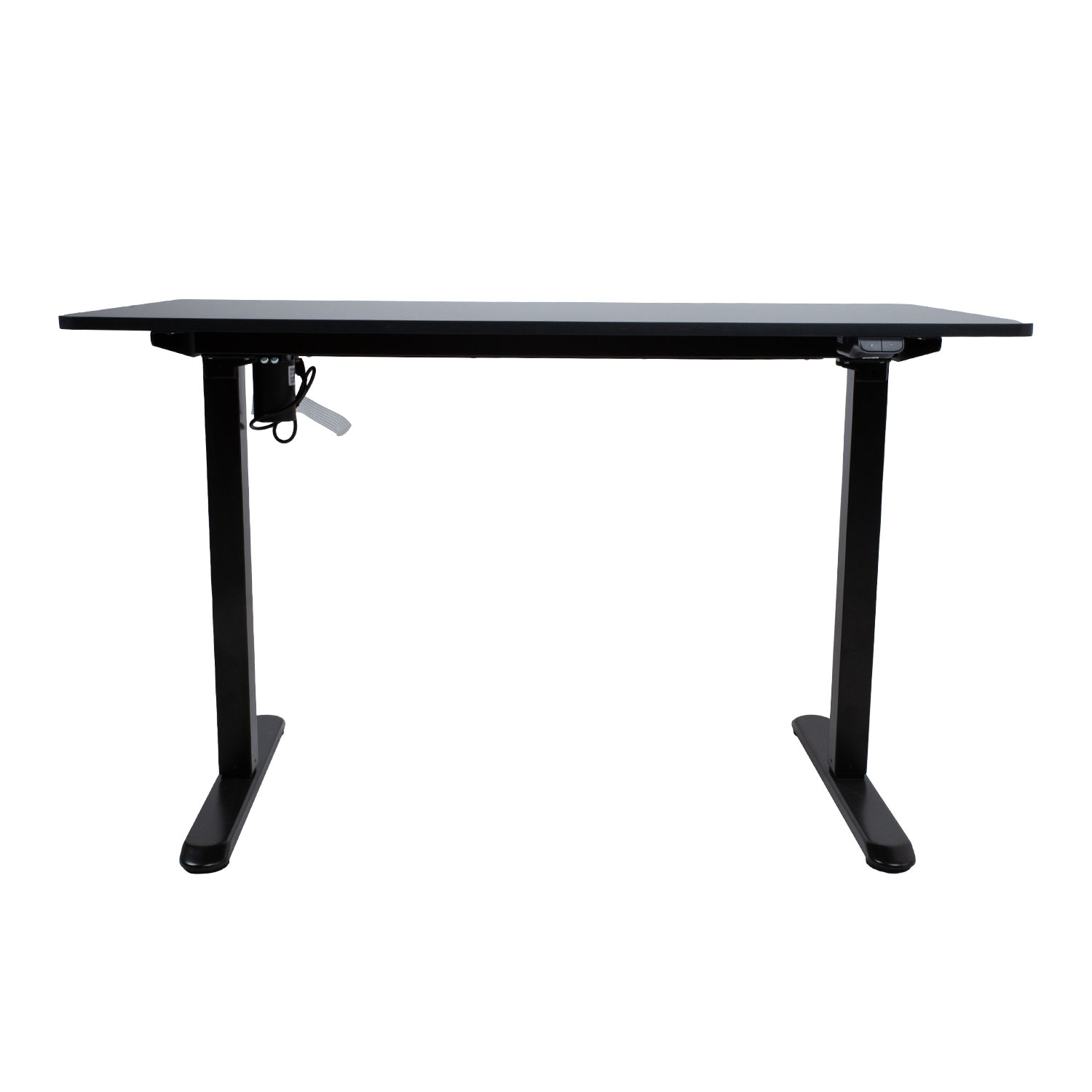 Reguliuojamo aukščio stalas su 1 varikliu, juodas, 120 × 60 × 73–118 cm 3