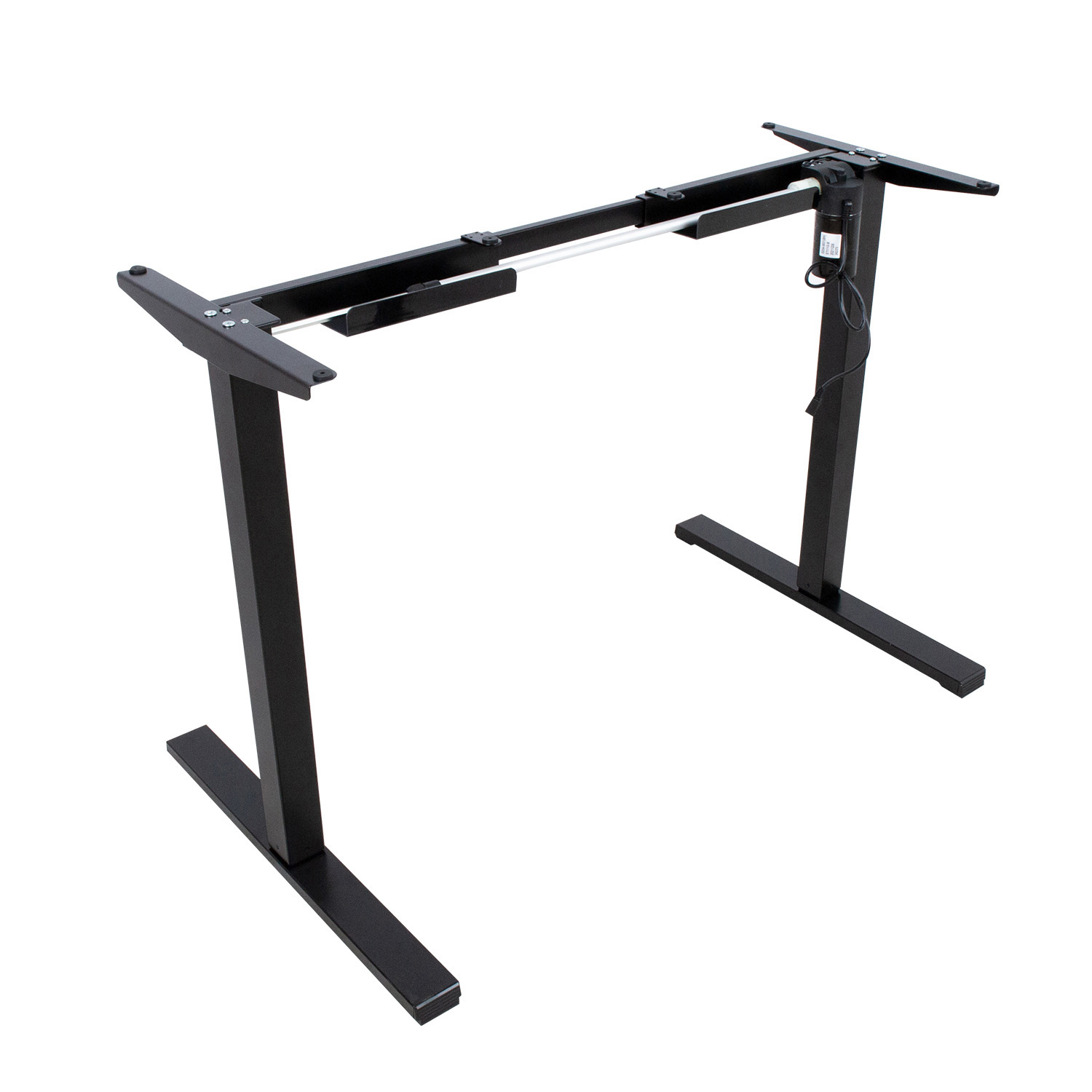 Reguliuojamo aukščio stalas, 1 variklis, 2 pakopų kėlimo sistema, juodas, 120 × 60 × 71–116 cm 3