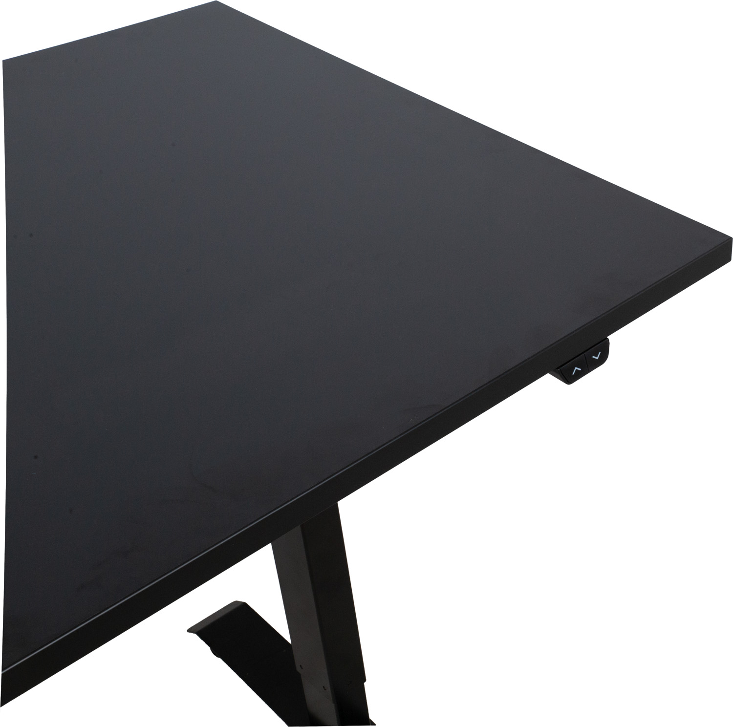 Reguliuojamo aukščio stalas su 1 varikliu, juodas, 140 × 80 × 71–121 cm 3