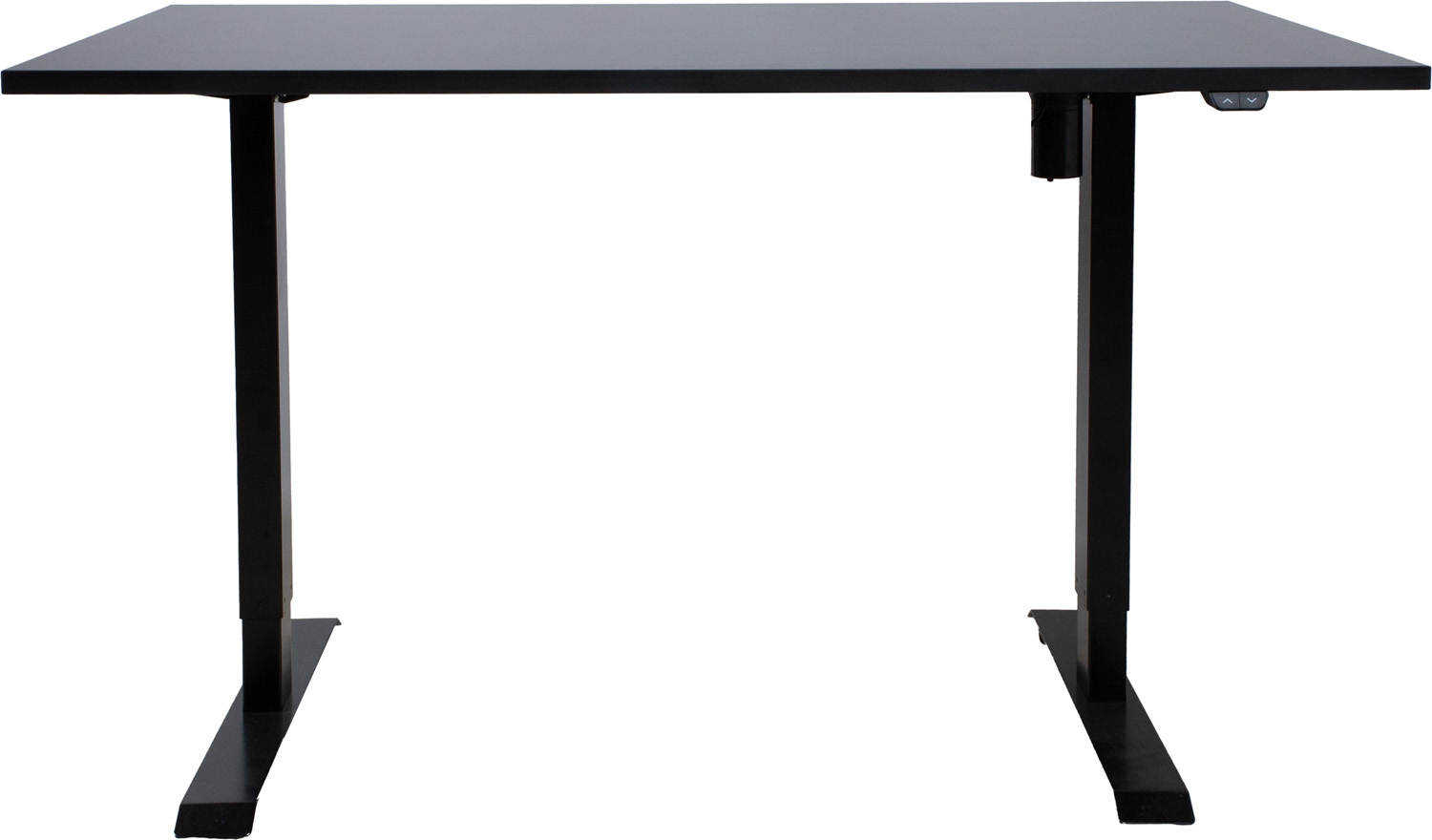 Reguliuojamo aukščio stalas su 1 varikliu, juodas, 140 × 80 × 71–121 cm