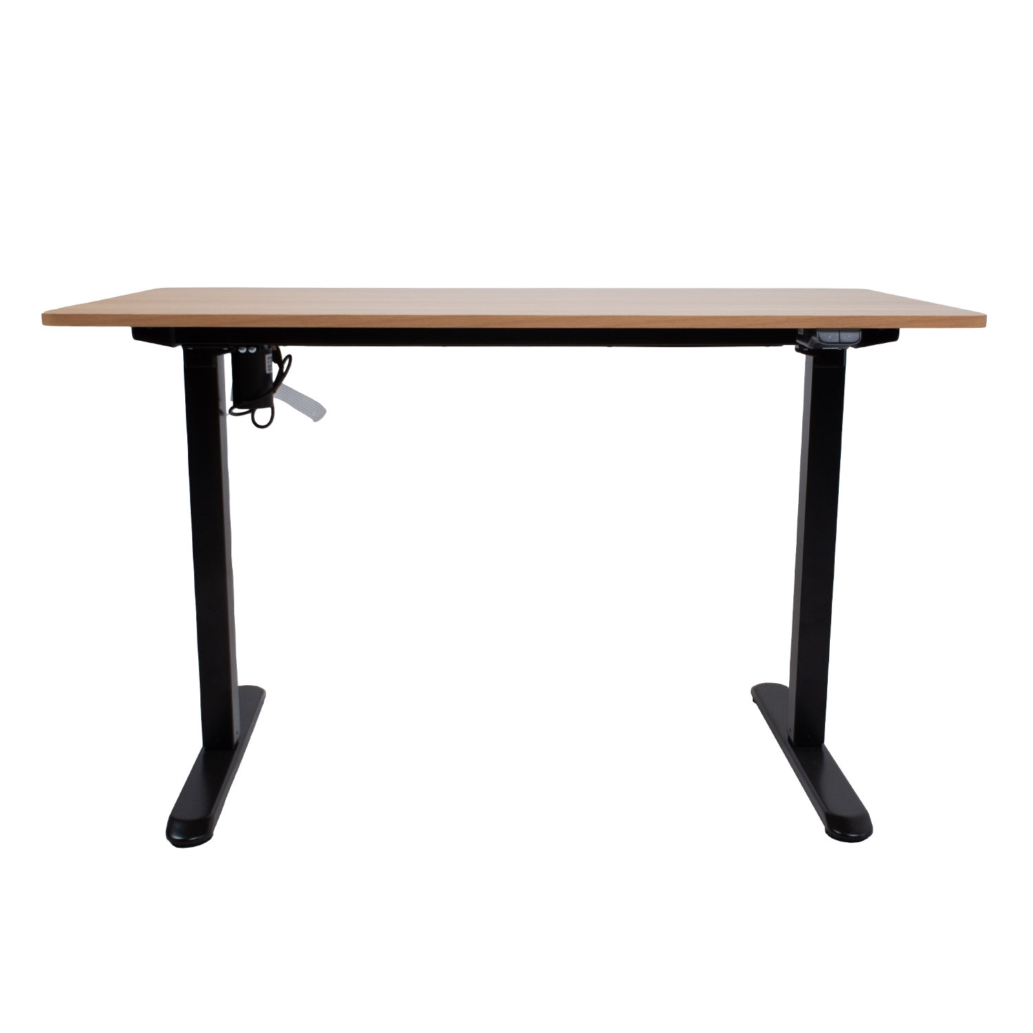Reguliuojamo aukščio stalas ERGO LIGHT, 1 variklio, ąžuolo / juodos spalvos, 120 × 60 cm 3