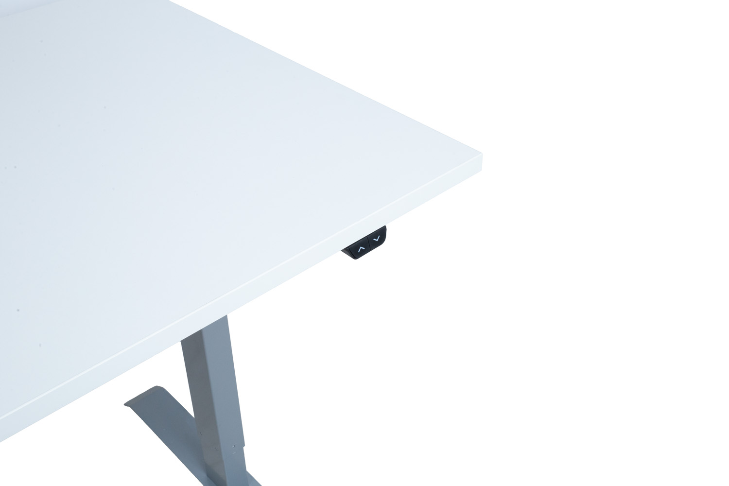 Reguliuojamo aukščio stalas su 1 elektriniu varikliu, pilkšvai baltas / sidabriškai pilkas, 160 × 80 × 71–121 cm 3