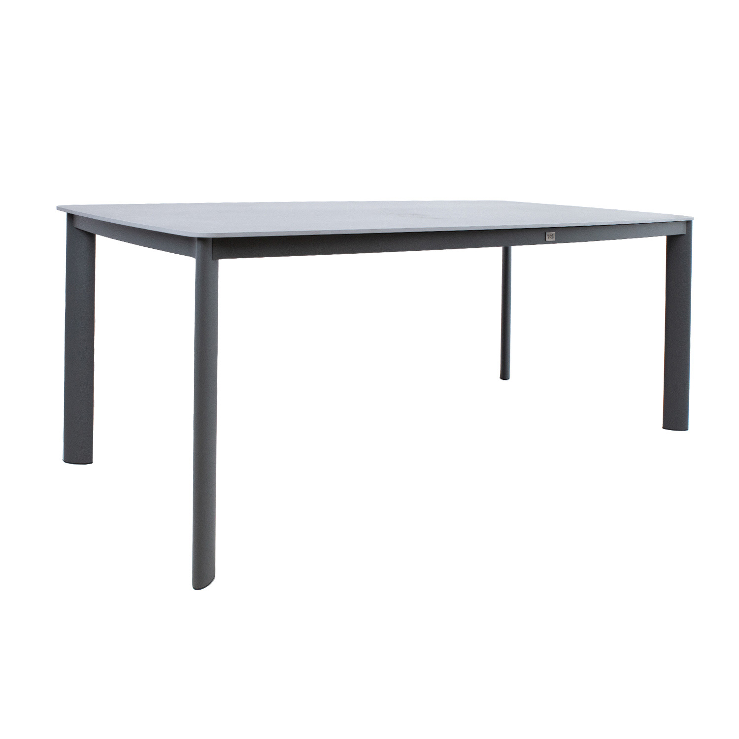 Lauko baldų komplektas su sukepinto akmens stalviršiu, 7 dalių, pilkas, 180 × 90 × 75 cm 2