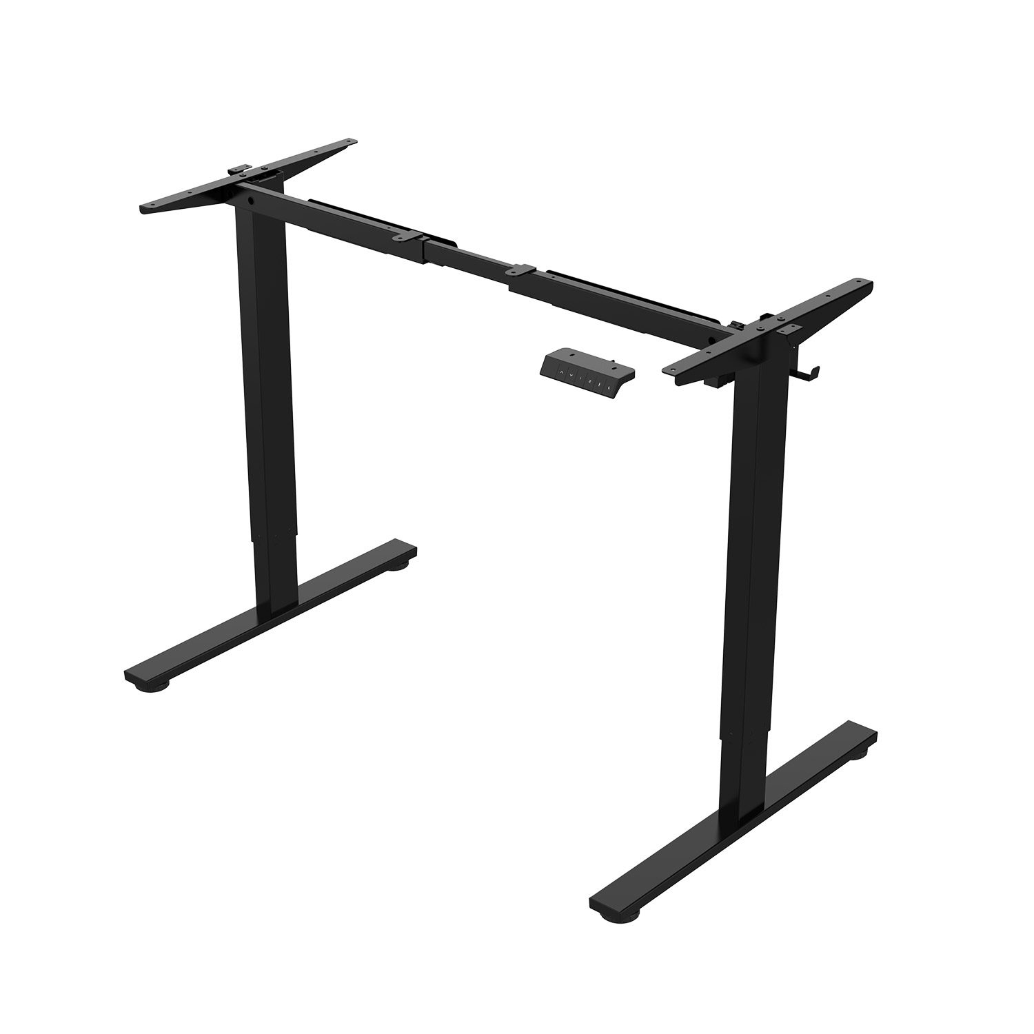 Reguliuojamo aukščio stalas su 1 varikliu, juodas, 120 × 60 × 71,5–116 cm