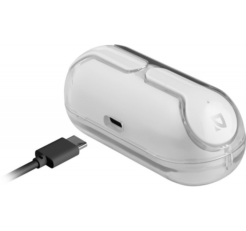 Belaidės ausinės su mikrofonu ir garso valdymu, baltos, bluetooth 5.0, tws