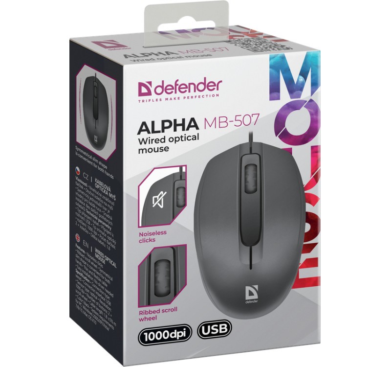 Laidinė pelė optinė pelė defender alpha mb-507