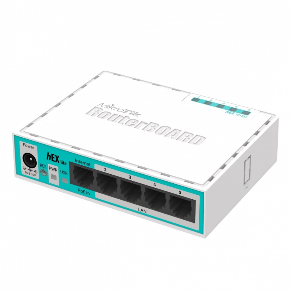 Net router 10/100m 5port hex lite rb750r2 mikrotik