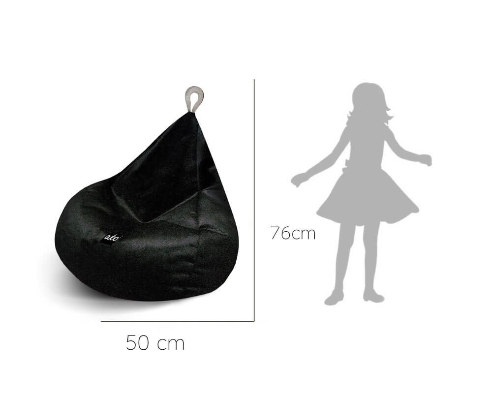 Vaikiškas sėdmaišis Qubo Tiny Drop FIT, Moss, 76 × 50 × 70 cm