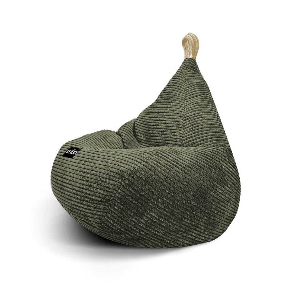 Vaikiškas sėdmaišis Qubo Tiny Drop FIT, Moss, 76 × 50 × 70 cm
