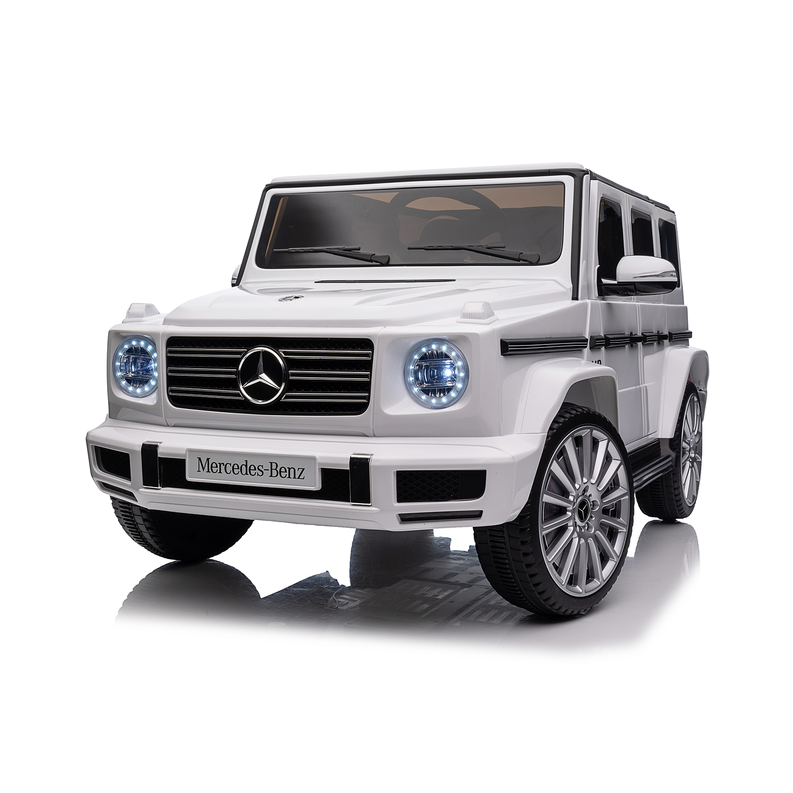 Vaikiškas elektromobilis HATIS „Mercedes G500“ su nuotoliniu valdymu, baltas, 114 × 67 × 53,5 cm