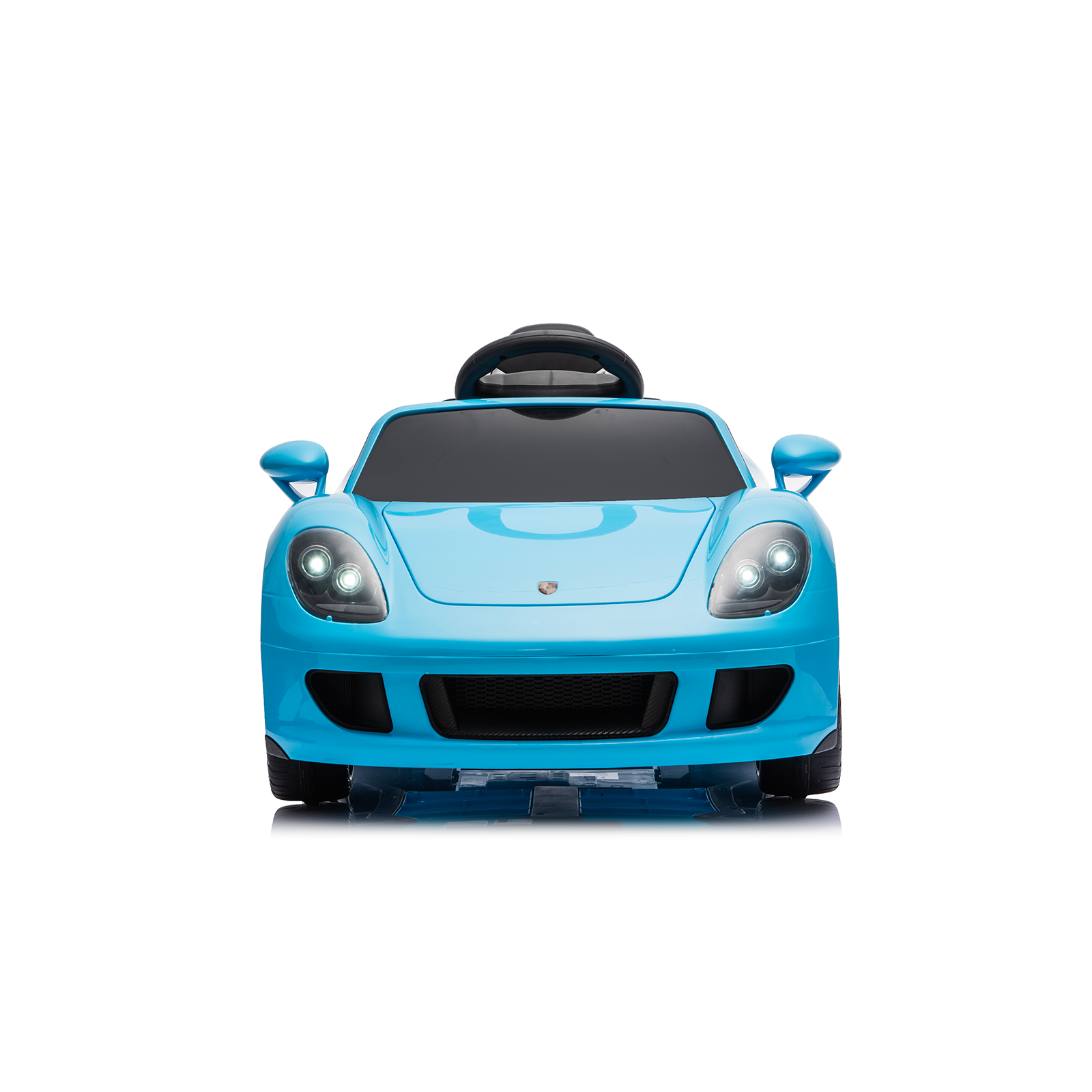 Vaikiškas elektromobilis Porsche Carrera GT su nuotoliniu valdymu, šviesiai mėlynas, 111 × 59 × 45 cm