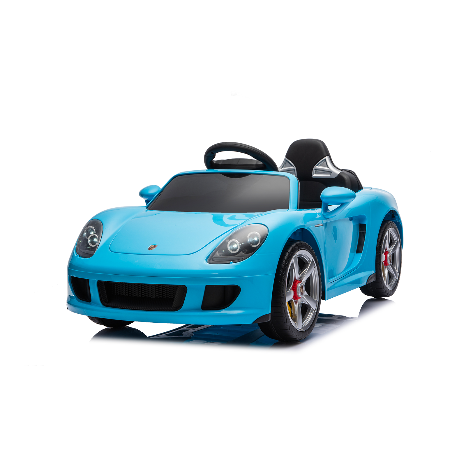 Vaikiškas elektromobilis Porsche Carrera GT su nuotoliniu valdymu, šviesiai mėlynas, 111 × 59 × 45 cm