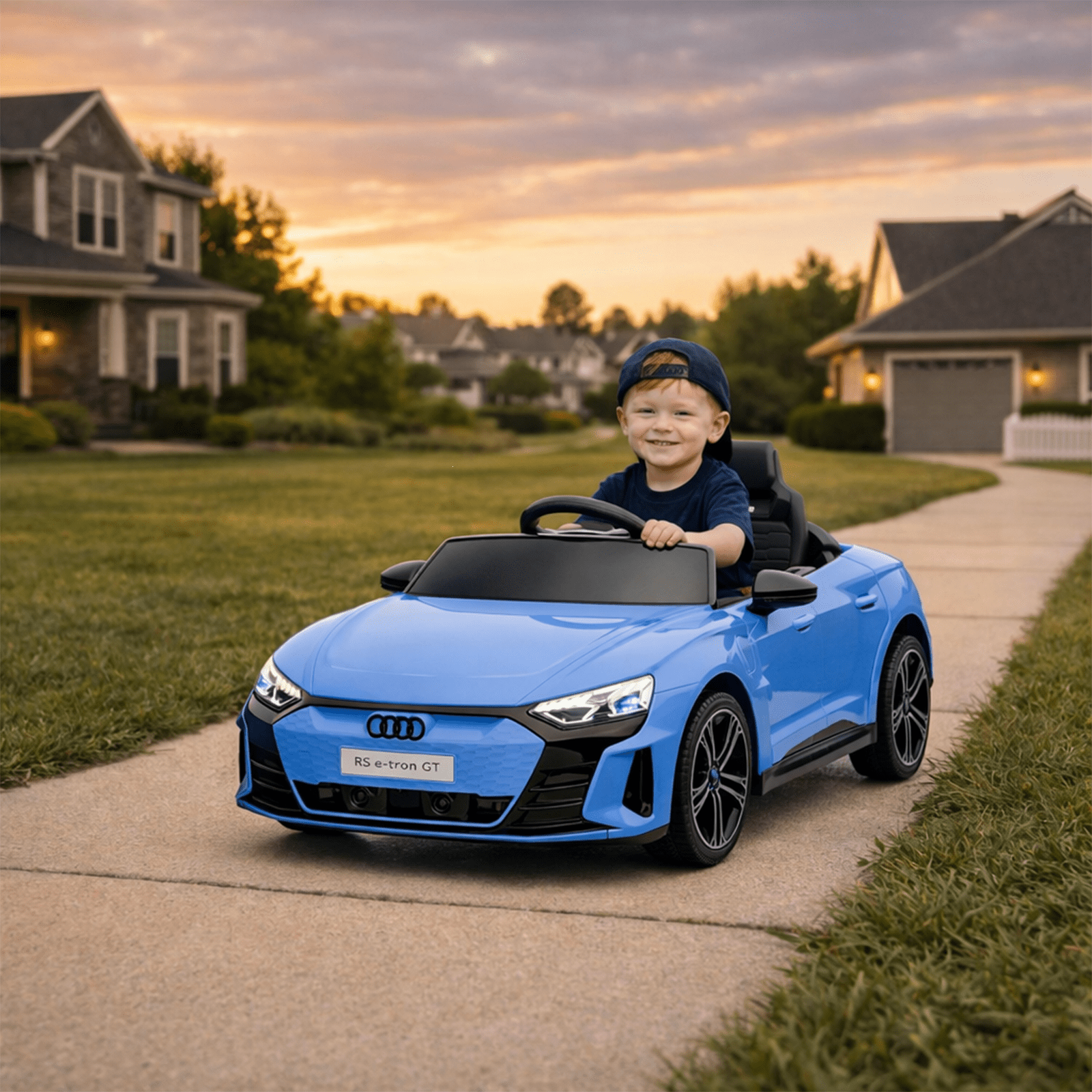 Vaikiškas elektromobilis HATIS “Audi RS e-tron GT”, mėlynas