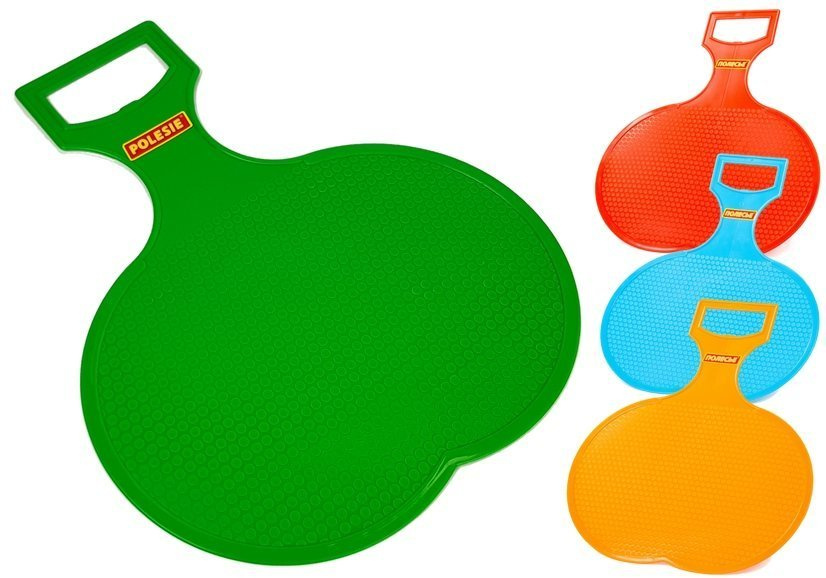 Plastikinės rogutės su rankena