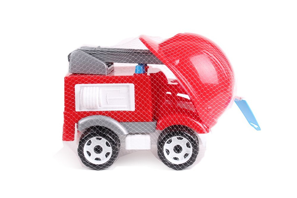 Gaisrinis automobilis ladder helmet firefighter, raudonas