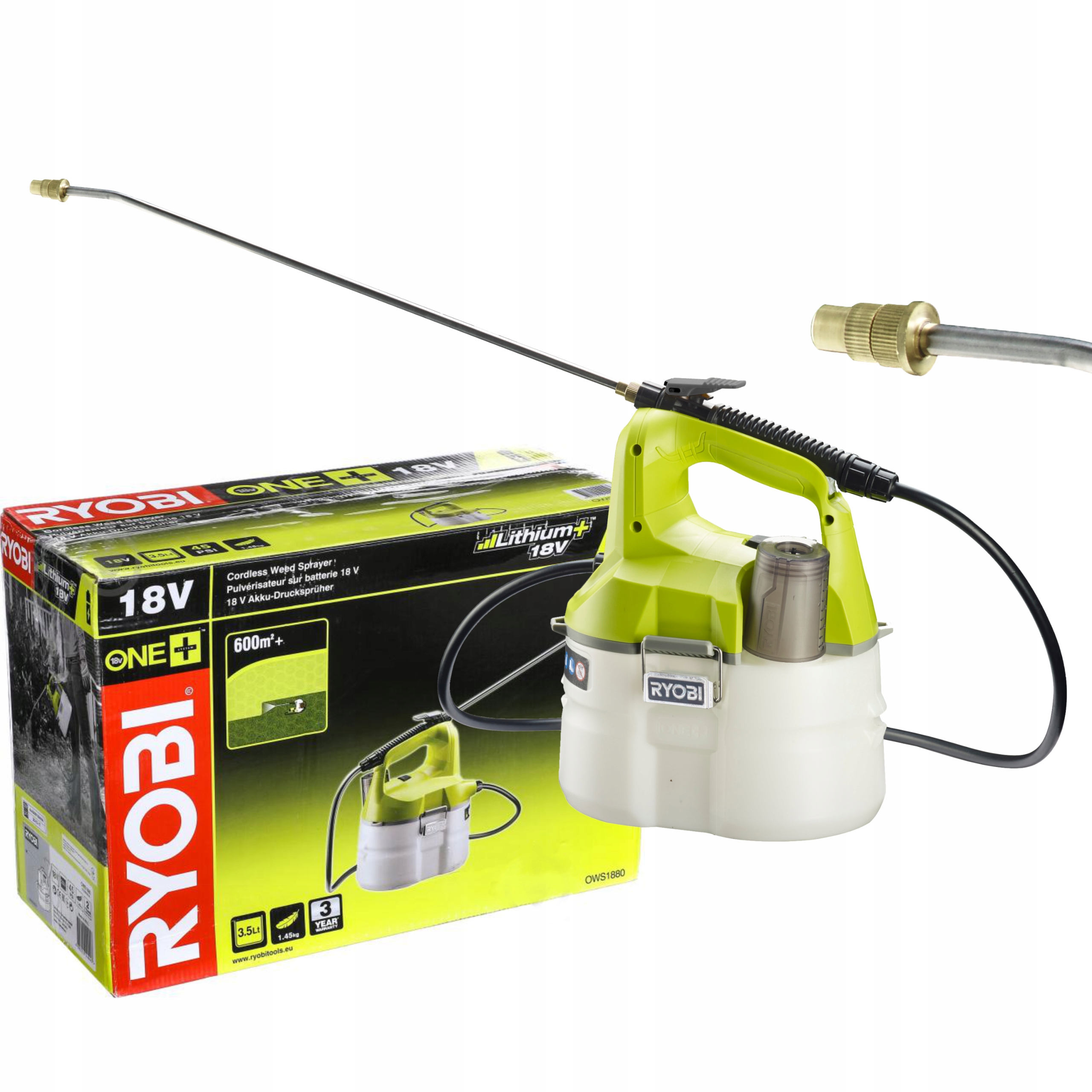 Akumuliatorinis purkštuvas Ryobi ONE+ OWS1880, 18V