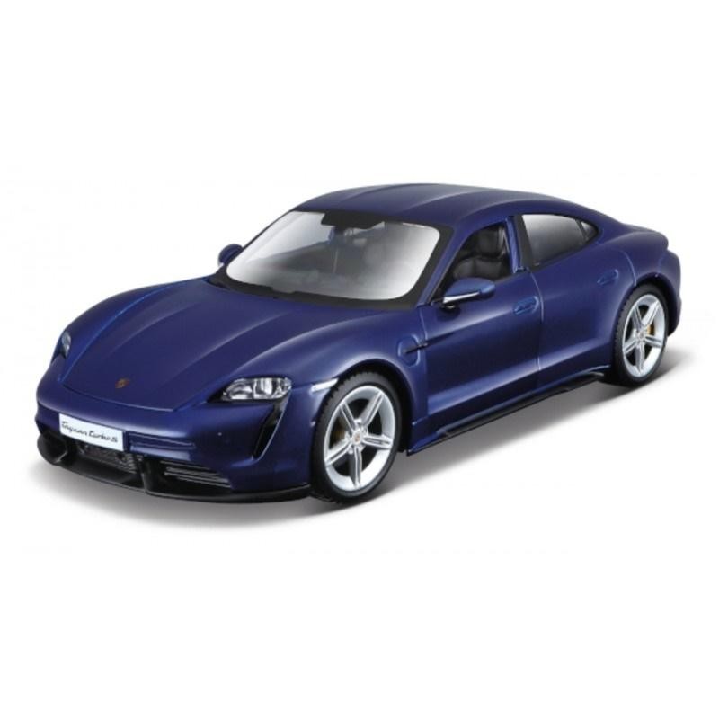 Metalinis automobilis porsche taycan turbo s bburago, mėlynas