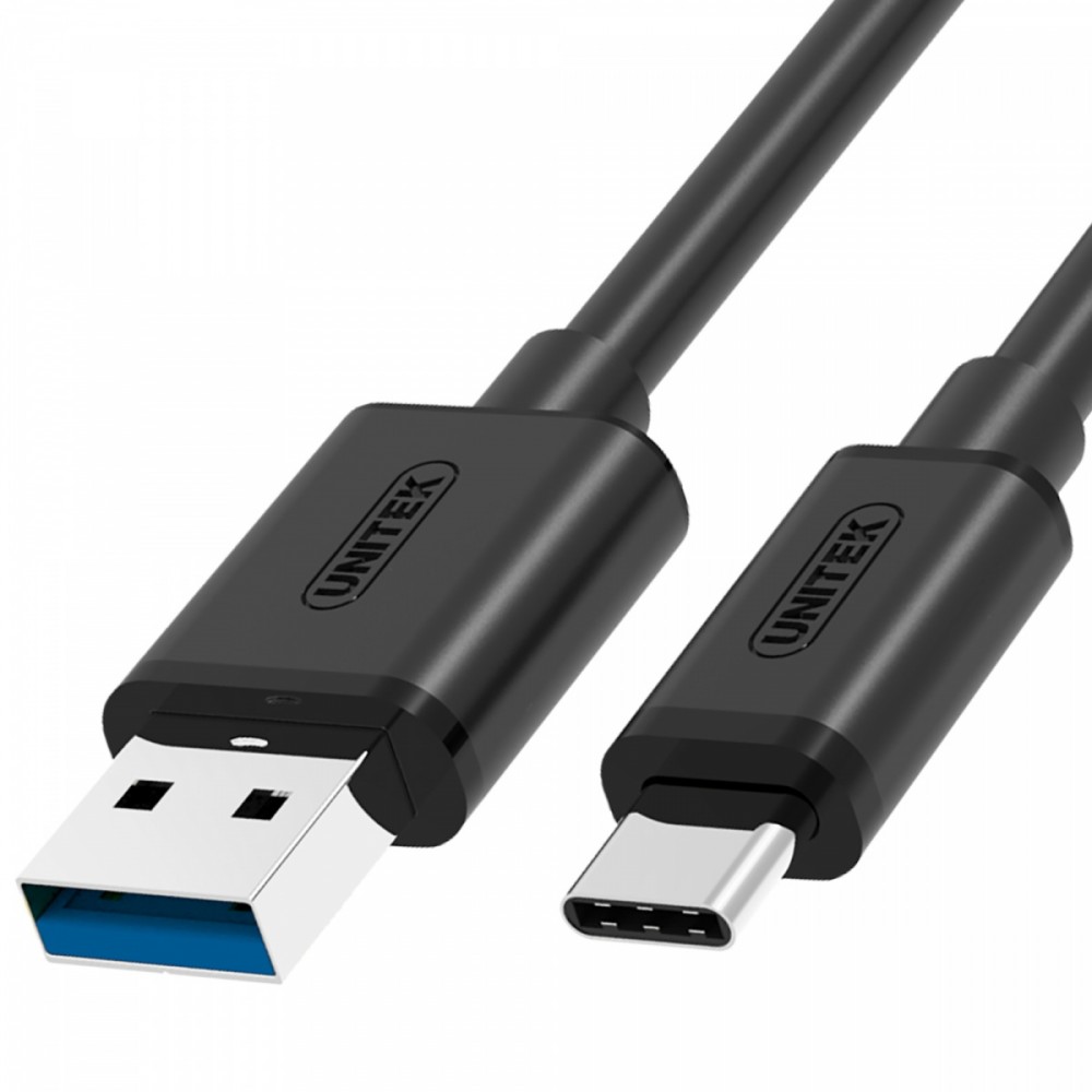 Kompiuterio laidas unitek y-c474bk, usb-c, 1 m
