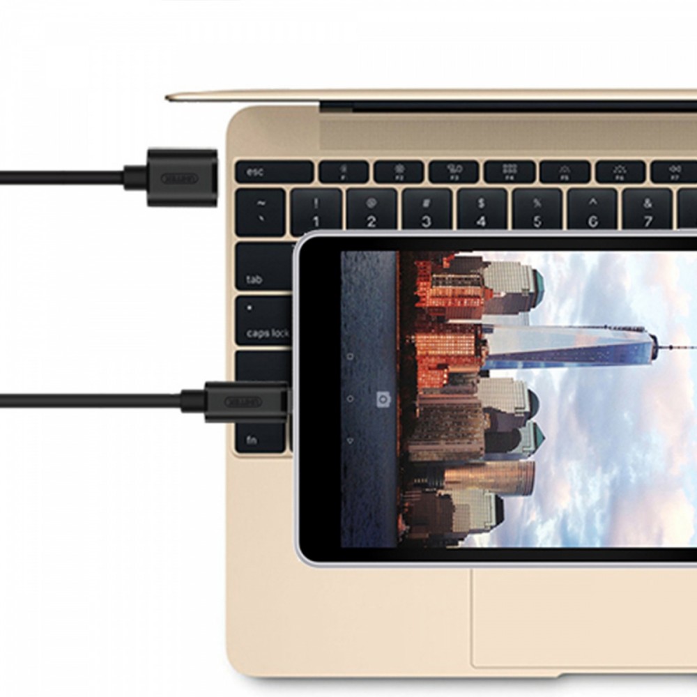 Kompiuterio laidas unitek y-c474bk, usb-c, 1 m