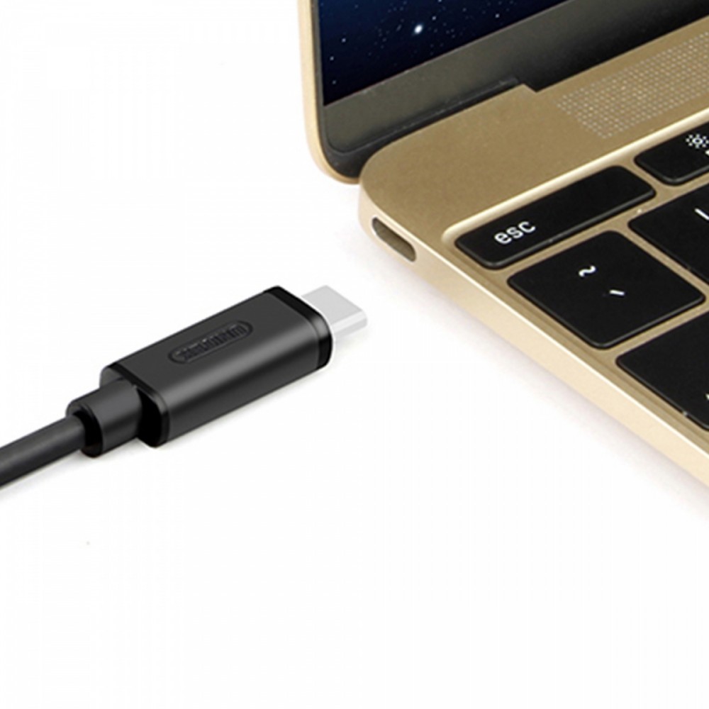 Kompiuterio laidas unitek y-c474bk, usb-c, 1 m
