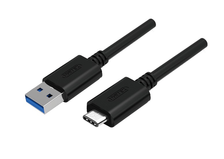 Kompiuterio laidas unitek y-c474bk, usb-c, 1 m