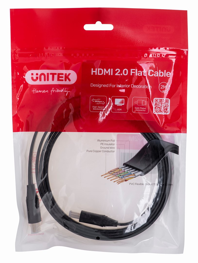 Hdmi laidas unitek hdmi, 2 m