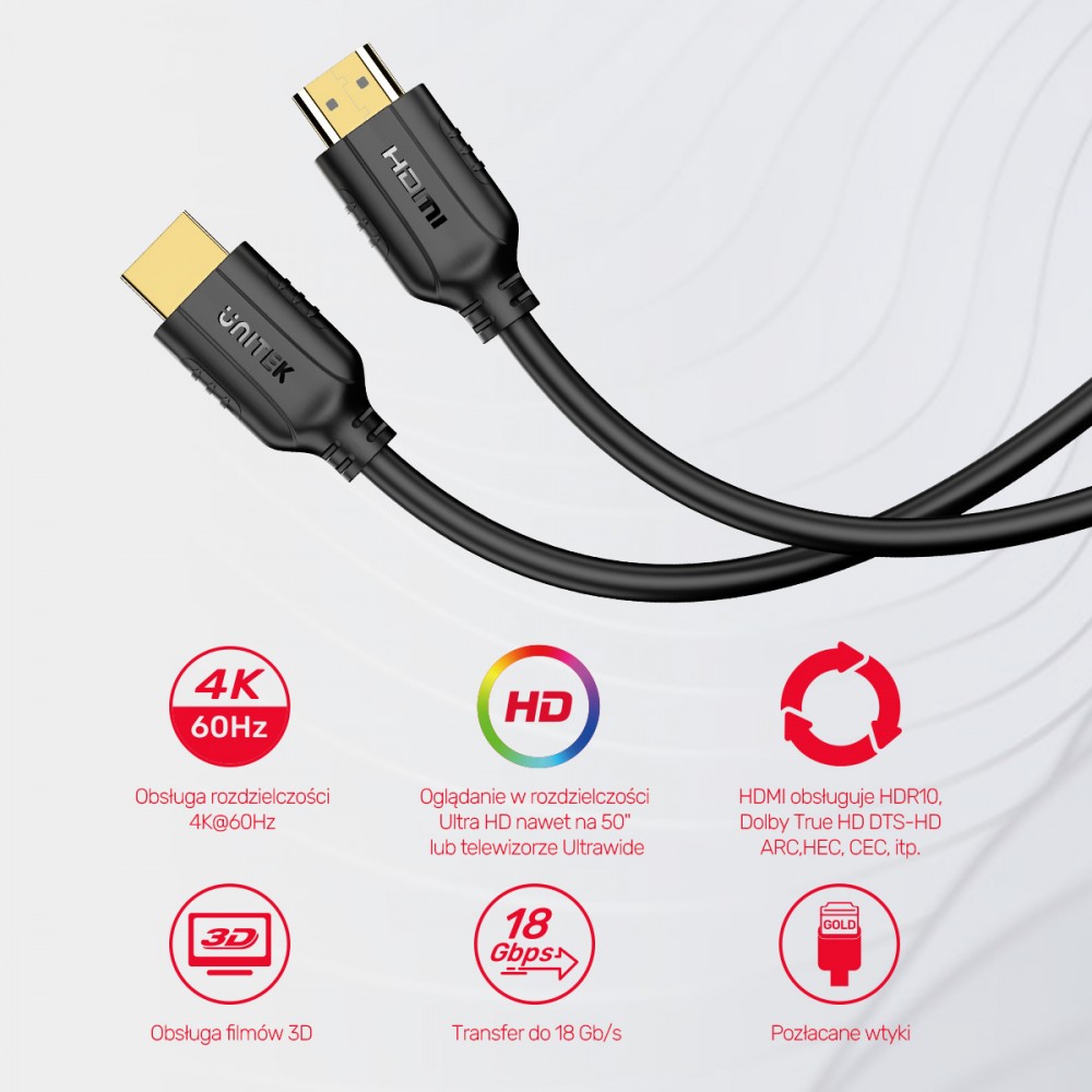 Hdmi laidas unitek, hdmi, 15 m