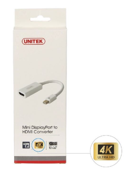 Hdmi laidas unitek mini displayport male, hdmi type a female
