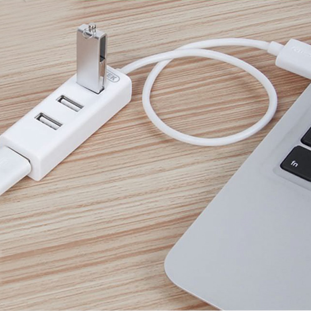 Unitek - hub 4x usb 2.0, y-2146, 1x lad.tel. biały